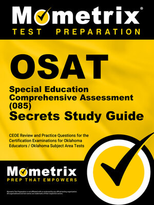 cover image of OSAT Special Education Comprehensive Assessment (085) Secrets Study Guide
